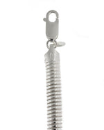 画像をギャラリービューアに読み込む, Sterling Silver 6mm Reversible Round to Flat Cubetto Omega Choker Necklace Pendant Chain
