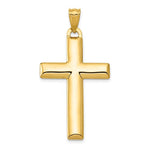 Load image into Gallery viewer, 14k Yellow Gold with Rhodium Two Tone Reversible Cross Pendant Charm
