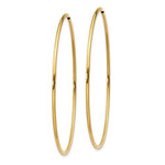 Carica l&#39;immagine nel visualizzatore di Gallery, 14K Yellow Gold 52mm x 1.5mm Endless Round Hoop Earrings
