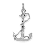 Afbeelding in Gallery-weergave laden, 14k White Gold Anchor 3D Pendant Charm
