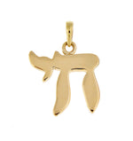 Load image into Gallery viewer, 14k Yellow Gold Chai Open Back Pendant Charm
