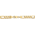 Charger l&#39;image dans la galerie, 14K Yellow Gold 7mm Flat Figaro Bracelet Anklet Choker Necklace Pendant Chain

