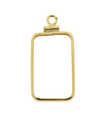 Afbeelding in Gallery-weergave laden, 14K Yellow Gold Holds 23.5mm x 14mm Coins or Credit Suisse 5 gram Coin Edge Screw Top Frame Holder Mounting
