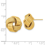 Carica l&#39;immagine nel visualizzatore di Gallery, 14k Yellow Gold 15mm Classic Love Knot Stud Post Earrings
