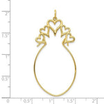 Load image into Gallery viewer, 10K Yellow Gold Hearts Charm Holder Pendant
