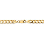 將圖片載入圖庫檢視器 14K Yellow Gold 6.75mm Open Concave Curb Bracelet Anklet Choker Necklace Pendant Chain
