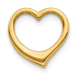 Indlæs billede til gallerivisning 14k Yellow Gold Floating Heart Chain Slide Pendant Charm
