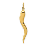 Carregar imagem no visualizador da galeria, 10k Yellow Gold Lucky Italian Horn 3D Pendant Charm
