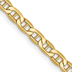 10k Yellow Gold 3.2mm Anchor Bracelet Anklet Choker Necklace Pendant Chain