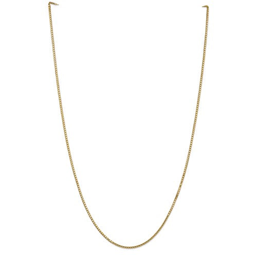 10k Yellow Gold 1.5mm Box Bracelet Anklet Choker Necklace Pendant Chain Lobster Clasp