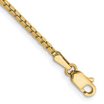 Indlæs billede til gallerivisning 10k Yellow Gold 1.5mm Box Bracelet Anklet Choker Necklace Pendant Chain Lobster Clasp
