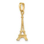 Cargar imagen en el visor de la galería, 10k Yellow Gold Paris Eiffel Tower 3D Pendant Charm

