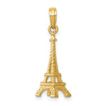 Indlæs billede til gallerivisning 10k Yellow Gold Paris Eiffel Tower 3D Pendant Charm
