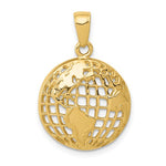 Charger l&#39;image dans la galerie, 10k Yellow Gold World Globe Pendant Charm
