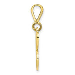 画像をギャラリービューアに読み込む, 10K Yellow Gold Initial Letter C Cursive Script Alphabet Filigree Pendant Charm
