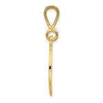 Załaduj obraz do przeglądarki galerii, 10K Yellow Gold Initial Letter D Cursive Script Alphabet Filigree Pendant Charm
