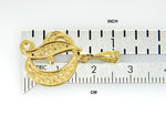 Załaduj obraz do przeglądarki galerii, 10K Yellow Gold Initial Letter D Cursive Script Alphabet Filigree Pendant Charm
