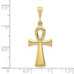Φόρτωση εικόνας στο εργαλείο προβολής Συλλογής, 10k Yellow Gold Ankh Cross Pendant Charm
