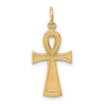 Załaduj obraz do przeglądarki galerii, 10k Yellow Gold Ankh Cross Pendant Charm
