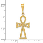 Indlæs billede til gallerivisning 10k Yellow Gold Ankh Cross Pendant Charm
