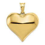 이미지를 갤러리 뷰어에 로드 , 10k Yellow Gold Puffy Heart 3D Large Pendant Charm
