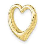 Załaduj obraz do przeglądarki galerii, 10k Yellow Gold Floating Heart Chain Slide Pendant Charm
