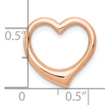Afbeelding in Gallery-weergave laden, 10k Rose Gold Floating Heart Chain Slide Pendant Charm
