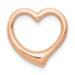 Carregar imagem no visualizador da galeria, 10k Rose Gold Floating Heart Chain Slide Pendant Charm
