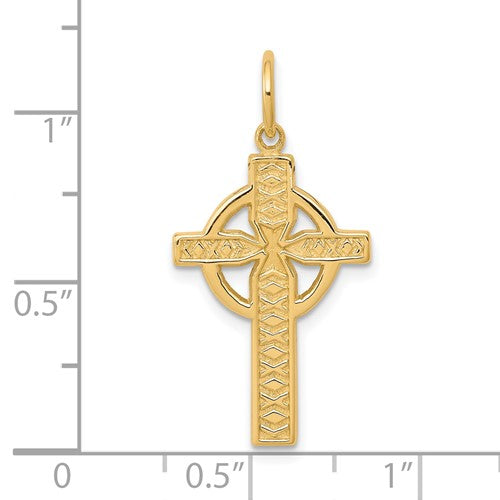 10k Yellow Gold Iona Cross Pendant Charm