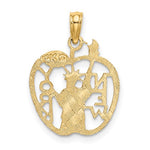 Load image into Gallery viewer, 10k Yellow Gold New York Statue of Liberty Apple Cut Out Pendant Charm
