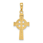 이미지를 갤러리 뷰어에 로드 , 10k Yellow Gold Celtic Cross God Is Love Reversible Pendant Charm
