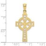 Carregar imagem no visualizador da galeria, 10k Yellow Gold Celtic Cross Eternity Circle Pendant Charm
