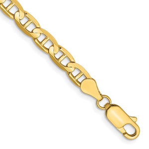 10k Yellow Gold 4.5mm Anchor Bracelet Anklet Choker Necklace Pendant Chain