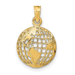 Afbeelding in Gallery-weergave laden, 10k Yellow Gold World Globe Pendant Charm
