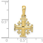 画像をギャラリービューアに読み込む, 10k Yellow Gold Jerusalem Cross Small Pendant Charm
