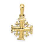 画像をギャラリービューアに読み込む, 10k Yellow Gold Jerusalem Cross Small Pendant Charm
