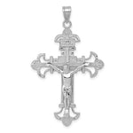 Lataa kuva Galleria-katseluun, 10k White Gold INRI Crucifix Cross Large Pendant Charm
