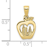 Загрузить изображение в средство просмотра галереи, 10k Yellow Gold New York Skyline Apple Pendant Charm

