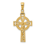 Kép betöltése a galériamegjelenítőbe: 10k Yellow Gold Celtic Crucifix Cross Pendant Charm
