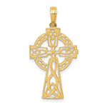 將圖片載入圖庫檢視器 10k Yellow Gold Celtic Knot Cross Pendant Charm
