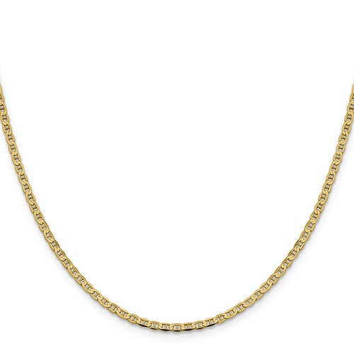 10k Yellow Gold 2.4mm Anchor Bracelet Anklet Choker Necklace Pendant Chain