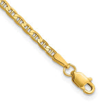 Ladda upp bild till gallerivisning, 10k Yellow Gold 2.4mm Anchor Bracelet Anklet Choker Necklace Pendant Chain
