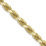 Cargar imagen en el visor de la galería, 10k Yellow Gold 3.5mm Diamond Cut Rope Bracelet Anklet Choker Necklace Pendant Chain
