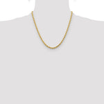 Afbeelding in Gallery-weergave laden, 10k Yellow Gold 4.25mm Diamond Cut Rope Bracelet Anklet Choker Necklace Pendant Chain
