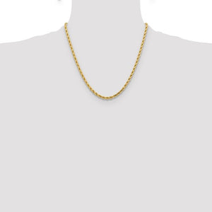 10k Yellow Gold 4.25mm Diamond Cut Rope Bracelet Anklet Choker Necklace Pendant Chain