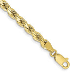 이미지를 갤러리 뷰어에 로드 , 10k Yellow Gold 4.25mm Diamond Cut Rope Bracelet Anklet Choker Necklace Pendant Chain
