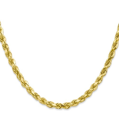 10k Yellow Gold 4.5mm Diamond Cut Rope Bracelet Anklet Choker Necklace Pendant Chain