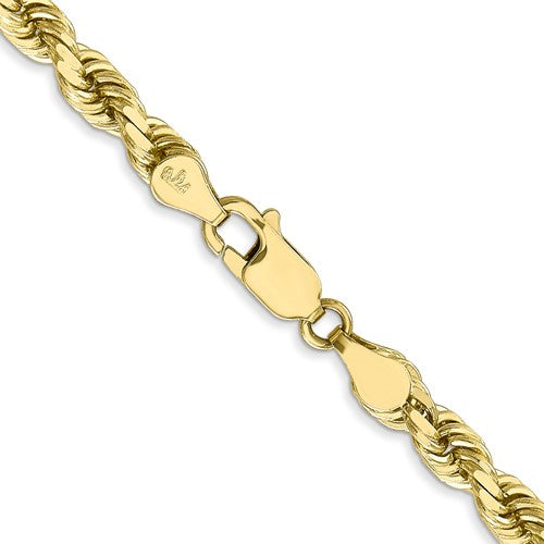 10k Yellow Gold 4.5mm Diamond Cut Rope Bracelet Anklet Choker Necklace Pendant Chain