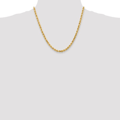 10k Yellow Gold 4.5mm Diamond Cut Rope Bracelet Anklet Choker Necklace Pendant Chain