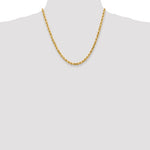 이미지를 갤러리 뷰어에 로드 , 10k Yellow Gold 4.5mm Diamond Cut Rope Bracelet Anklet Choker Necklace Pendant Chain
